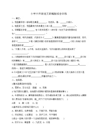 小升初语文综合训练1+试题-2022年语文六年级下册-人教部编版（无答案） (1)