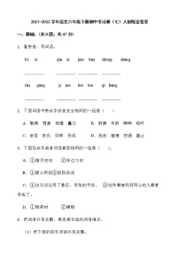 2021-2022学年语文六年级下册期中考试卷（七）人教版含答案