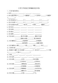 小升初语文综合训练2+试题-2022年语文六年级下册-人教部编版（无答案） (2)