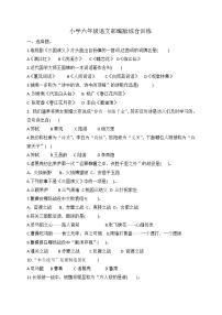 小升初语文综合训练3+试题-2022年语文六年级下册-人教部编版（无答案）