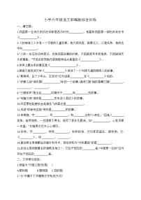 小升初语文综合训练9试题-2022年语文六年级下册-人教部编版（无答案）