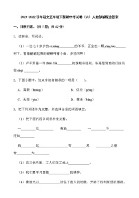 2021-2022学年语文五年级下册期中考试卷（六）人教部编版含答案