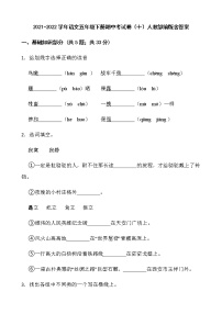 2021-2022学年语文五年级下册期中考试卷（十）人教部编版含答案