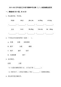 2021-2022学年语文三年级下册期中考试卷（二）人教部编版含答案