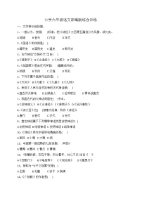 小升初语文综合训练16+试题-2022年语文六年级下册-人教部编版（无答案）