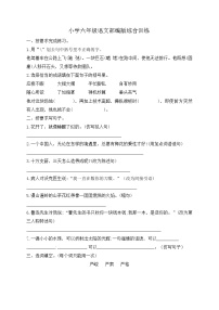 小升初语文综合训练18+试题-2022年语文六年级下册-人教部编版（无答案）