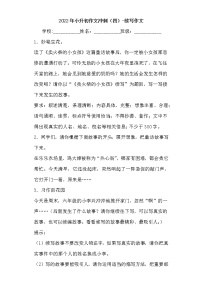 小升初作文冲刺（四）-续写作文（试题）-2021-2022学年语文六年级下册