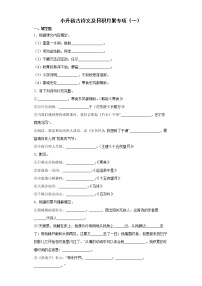 小升初古诗文及日积月累专练（一）-2021-2022学年语文六年级下册