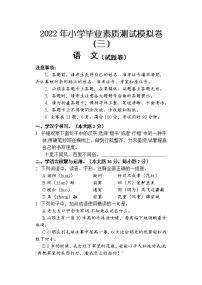 2022年湖南省怀化市通道县小学毕业素质测试模拟卷语文试题（三）