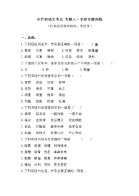 小升初考点专题三字形专练卷（试题）-2021-2022学年语文六年级下册