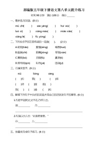 部编版五年级下册语文第八单元提升卷