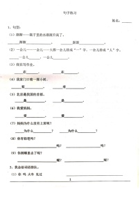 统编版一上语文期末复习：句子专项练习  （图片版   无答案）