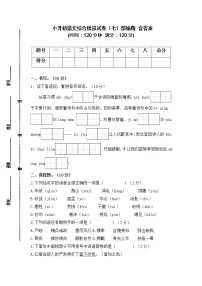 2021-2022学年度小升初语文综合模拟试卷（七）部编版 含答案
