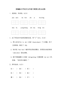 统编版小学语文五年级下册第五单元试卷（含答案）