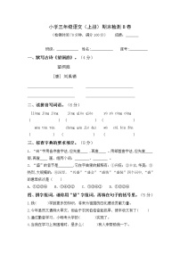 小学三年级语文上册期末检测B卷检测试题卷含答案（部编版统编教材）