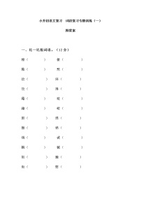 小升初部编语文复习  词语复习专题训练附答案 共2套