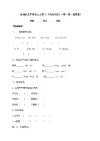 人教部编版五年级上册第七单元23 鸟的天堂课后测评
