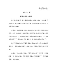 【如何做阅读】二年级语文暑期衔接  练习  十三 阅读浅显的古诗词（人教部编版，含答案）