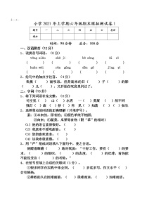 湖南小学2021年六年级毕业期末模拟测试卷1