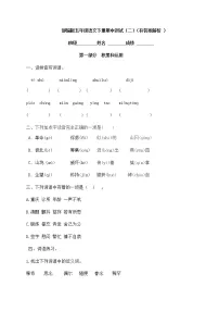 部编版五年级下册语文 期中测试(二)(含答案含解析)