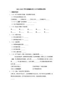 部编版语文小升初模拟试卷13( 含答案解析）