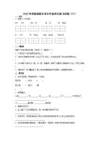 小升初模拟复习（试题）六年级下册语文部编版（含答案）