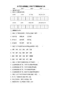 期末练习（试题）三年级下册语文部编版（含答案）