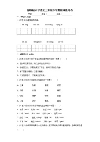 期末模拟练习卷（试题）部编版语文三年级下册（含答案）