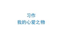 小学语文人教部编版五年级上册习作：我的心爱之物背景图课件ppt