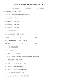 四川省成都市小升初2020-2021学年下学期六年级语文试题B卷（含答案））
