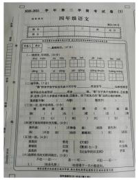 2021 年部编版四年级语文下册期末试卷（无答案）十三