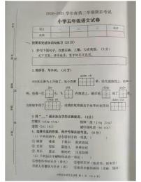 2021年部编版五年级语文下册期末试卷（无答案）五