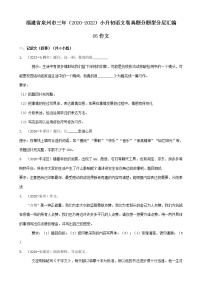 福建省泉州市三年（2020-2022）小升初语文卷真题分题型分层汇编-05作文