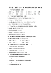 小学语文人教部编版六年级下册17* 他们那时候多有趣啊随堂练习题