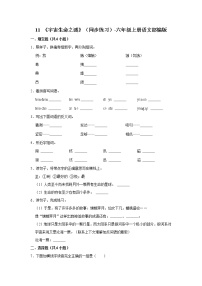 小学人教部编版11 宇宙生命之谜复习练习题