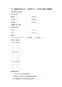 小学语文人教部编版六年级上册第二单元9* 我的战友邱少云课时作业