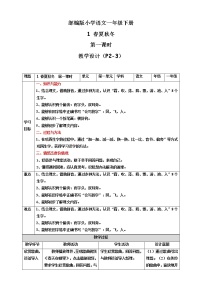 小学语文人教部编版一年级下册1 春夏秋冬第1课时教学设计及反思