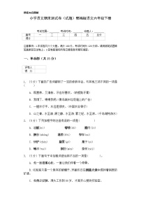 语文期末测试卷（试题）部编版语文六年级下册