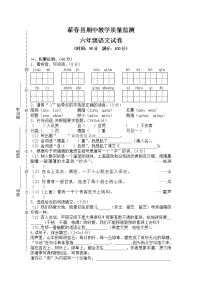 人教部编版六年级语文上册期中测试卷（无答案） (2)