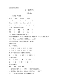 人教部编版五年级上册2 落花生课后复习题