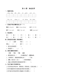 三年级下册23 海底世界巩固练习