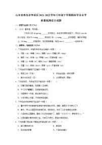 山东省青岛市李沧区2021-2022学年六年级下学期期末学业水平质量检测语文试题 word，解析版