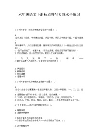 六年级下册语文试题  标点符号专项训练试题·（无答案）部编版