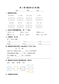 2020-2021学年2 我是什么测试题