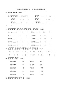 统编版小学一年级语文上册期末专项测试题（含答案）