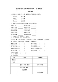 【考前专题突破】六年级下册语文试卷-小升初语文专题突破训练九  名著阅读（无答案）-部编版