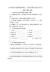 【考前专题突破】六年级下册语文试卷-小升初语文专题突破训练五  语言积累与综合性学习（无答案）-部编版