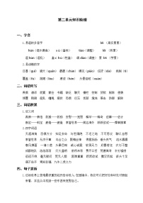 小学六年级下语第二单元考点梳理及基础知识复习检测含参考答案