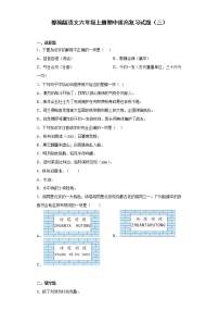 部编版语文六年级上册期中拔高复习试题（三）