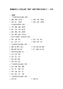 部编版语文三年级上册“双减”政策下期中专项复习——字形